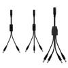 YSJJZRL 45cm 5.5mm x 2.1mm 1 Female to 2/3/4 Way DC Power Splitter Cable 12V 5A Y Splitter Barrel Adapter for Security Cameras Monitor etc (1 to 4) view 2