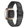 Compatible with Fitbit Versa 4Versa 3 Bands Women Men, Adjustable Stainless steel metal clips Bands Compatible with Fitbit Sense 2Sense 1 watch bands (versa3/sense, Black) view 2