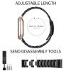 Compatible with Fitbit Versa 4Versa 3 Bands Women Men, Adjustable Stainless steel metal clips Bands Compatible with Fitbit Sense 2Sense 1 watch bands (versa3/sense, Black) view 4