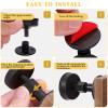 RAIHOMKIT 4 Pack Headboard Stoppers, Bed Stoppers for Headboard, Black view 4