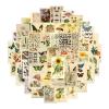 Vintage Plant Stickers 50Pcs Cute Vegetation Flower Stickers for Laptop Skateboard Water Bottle Notebook Cars Phone Luggage Guitar,Waterproof Retro Decal for Teens Giri view 2