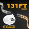 Shine Decor Plus LED Strip Lights AC 120V, Connectable Double Row Bright Rope Light, ETL IP65 Waterproof & Weather-Resistant for Accent Lighting, 7x17mm, 2800K Warm White, 32FT view 3