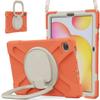 360 Rotation Case for Samsung Galaxy Tab S6 Lite 10.4" Sturdy Cover Rotate Ring Stand Shoulder Carrying Strap Hand Strap Rugged Children Adults Outdoor Case (Orange) view 1