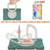 360 Rotation Case for Samsung Galaxy Tab S6 Lite 10.4" Sturdy Cover Rotate Ring Stand Shoulder Carrying Strap Hand Strap Rugged Children Adults Outdoor Case (DarkGreen) view 3