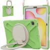 360 Rotation Case for Samsung Galaxy Tab S6 Lite 10.4" Sturdy Cover Rotate Ring Stand Shoulder Carrying Strap Hand Strap Rugged Children Adults Outdoor Case (LightGreen) view 1
