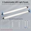 2 Light Panels for 32x32 Inch Photo Studio Light Box: 140 LED - LB12B 360 Rotating Dimming Light Bar Kit, Suitable for Takerers/HitTopss/Fasonic/ZKEEZM 32" Large Lightbox (2 Light Panels/1 Adapter) view 2