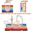 360 Rotation Case for Samsung Galaxy Tab S6 Lite 10.4" Sturdy Cover Rotate Ring Stand Shoulder Carrying Strap Hand Strap Rugged Children Adults Outdoor Case (Colourful Red) view 3