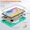 360 Rotation Case for Samsung Galaxy Tab S6 Lite 10.4" Sturdy Cover Rotate Ring Stand Shoulder Carrying Strap Hand Strap Rugged Children Adults Outdoor Case (MintGreen) view 2