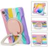 360 Rotation Case for Samsung Galaxy Tab S6 Lite 10.4" Sturdy Cover Rotate Ring Stand Shoulder Carrying Strap Hand Strap Rugged Children Adults Outdoor Case (Colourful Pink) view 4