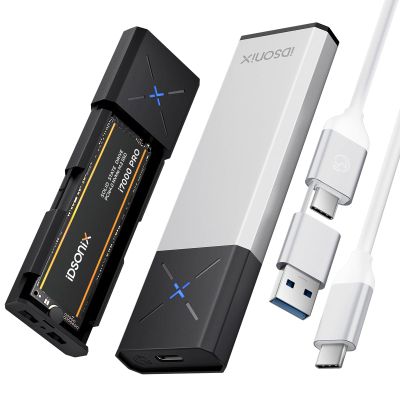 iDsonix M.2 [NVMe & SATA] SSD Enclosure Adapter[Tool Free][Aluminum], NVMe to USB 3.2 Gen 2 10Gbps, M.2 to USB C&A Supports M-Key/B+M Key, with UASP Trim for 2230/2242/2260/2280 SSD