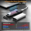 iDsonix M.2 [NVMe & SATA] SSD Enclosure Adapter[Tool Free][Aluminum], NVMe to USB 3.2 Gen 2 10Gbps, M.2 to USB C&A Supports M-Key/B+M Key, with UASP Trim for 2230/2242/2260/2280 SSD view 3