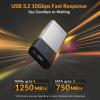 iDsonix M.2 [NVMe & SATA] SSD Enclosure Adapter[Tool Free][Aluminum], NVMe to USB 3.2 Gen 2 10Gbps, M.2 to USB C&A Supports M-Key/B+M Key, with UASP Trim for 2230/2242/2260/2280 SSD view 4