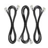Ubramac 3Pack Phone Telephone Extension Cord 3.3FTCable Line with Standard RJ11 6P4C Plugs for Landline Phone and Fax (3, Black, 3.3FT) view 1