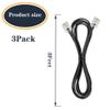 Ubramac 3Pack Phone Telephone Extension Cord 3.3FTCable Line with Standard RJ11 6P4C Plugs for Landline Phone and Fax (3, Black, 3.3FT) view 2