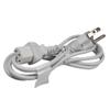 HQRP 6ft Heavy-Duty AC Cord, 10A, 18AWG IEC-C15 to NEMA 5-15P Mains Cable Power IEC-320-C15, White view 1