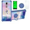 jioeuinly ATT Motivate 3 Case Compatible with AT&T Motivate 3 EABF22206A Phone Case Cover [with Tempered Glass Screen Protector][Hard PC + Soft Silicone][Ring Support] [Luminous Effect] YGL-FXJ view 1