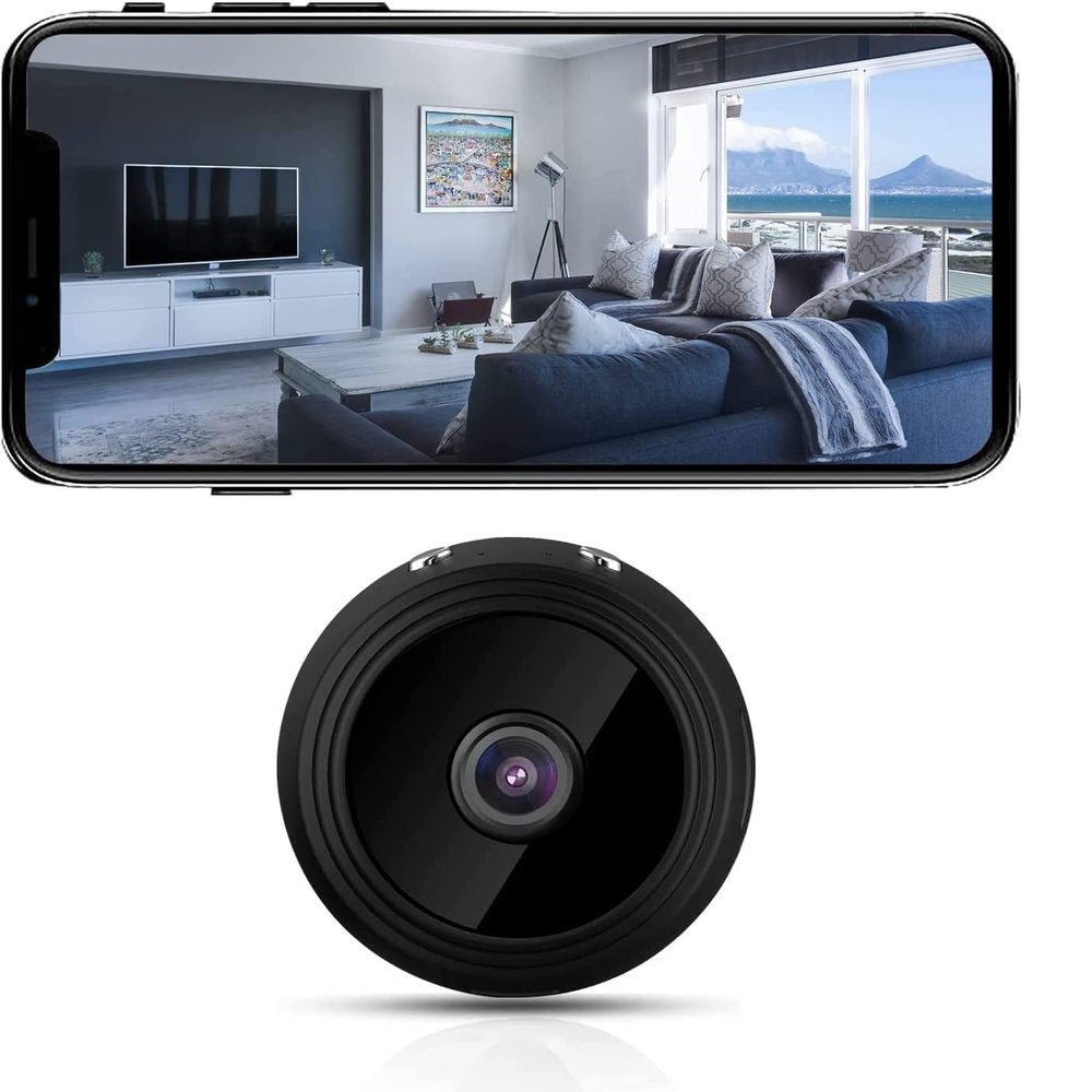 Herlitz Spy Camera - Hidden Camera - HD 1080P - Best Mini Spy Camera - Secret Camera - Nanny Cam - Small Cameras for Spying - Surveillance Camera Full HD Black-5 A9SU5