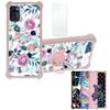 Case for Ulefone Note 12 Case Compatible with Ulefone Note 12 Phone Case Cover [with Tempered Glass Screen Protector][Hard PC + Soft Silicone][Ring Support] [Colorful Reflect Light] IMDF-HUA3 view 1