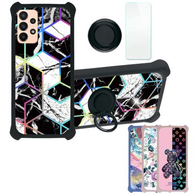Galaxy A23 5g Case Compatible with Samsung Galaxy A23 5g 2022 Sm-A233c A233j A233dPhone Case Cover [with Tempered Glass Screen Protector][Hard PC + Soft Silicone][Colorful Reflect Light] IMDH-HS