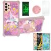 Galaxy A23 5g Case Compatible with Samsung Galaxy A23 5g 2022 Sm-A233c A233j A233dPhone Case Cover [with Tempered Glass Screen Protector][Hard PC + Soft Silicone][Gold Glitter+Luminous] JSF-DJS view 1