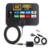 AUTERCO Indoor TV Antenna for Smart TV, 2025 Upgraded Digital HD TV Antenna Support 4K 1080p VHF UHF All Older TV's, Detachable Antenna Amplifier Signal Booster for Local Channels view 1