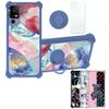 jioeuinly Case for TCL 40r 5g Case Compatible with TCL 40r 5g Phone Case Cover [with Tempered Glass Screen Protector][Hard PC + Soft Silicone][Ring Support] [Colorful Reflect Light] IMDL-SSS view 1