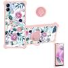 Galaxy A04e Case Compatible with Samsung Galaxy A04e Phone Case Cover [with Tempered Glass Screen Protector][Hard PC + Soft Silicone][Ring Support] [Colorful Reflect Light] IMDF-HUA3 view 1