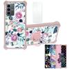 jioeuinly Case for Zte Axon 41 5g Case Compatible with Zte Axon 41 5g Phone Case Cover [with Tempered Glass Screen Protector][Hard PC + Soft Silicone][Ring Support] [Colorful Reflect Light] IMDF-HUA3 view 1
