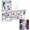 Case for Ulefone Note 14 Case Compatible with Ulefone Note 14 Phone Case Cover [with Tempered Glass Screen Protector][Hard PC + Soft Silicone][Ring Support] [Colorful Reflect Light] IMDF-HUA3 view 1