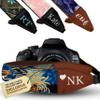 Art Tribute Custom Blue Crane Gold Foil Pattern Camera Strap - Choose Your Text and We Make It Especially For You Get Your Own Personalized Unique Camera Strap, Best Gift for Photographers view 1