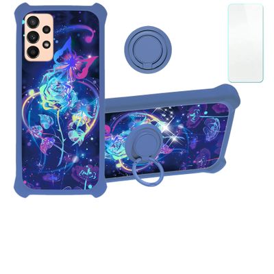 Galaxy A23 5g Case Compatible with Samsung Galaxy A23 5g 2022 Sm-A233c A233j A233dPhone Case Cover [with Tempered Glass Screen Protector][Hard PC + Soft Silicone][Colorful Reflect Light] IMDL-LMG
