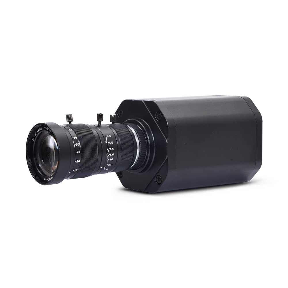 MOKOSE 4K Digital Camera 3840 * 2160/30FPS HDMI 3G-SDI 1080P USB Webcam 3.5MM Microphone with 10-55MM Telephoto Zoom Manual Lens Exchangeable CS/C Mount Lens