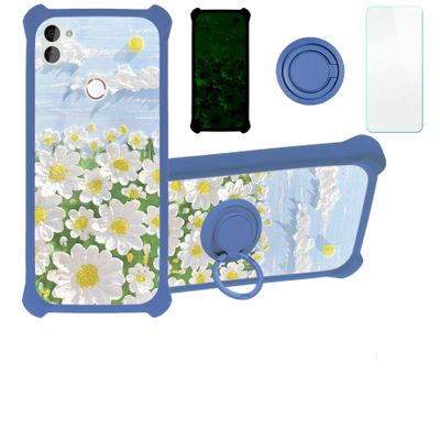Case for Gigaset Gs5 Senior / Pro Case Compatible with Gigaset Gs5 Lite Gs5 Senior Gs5 Pro Phone Case Cover [with Tempered Glass Screen Protector][Hard PC + Soft Silicone][Luminous Effect] YGL-CJ