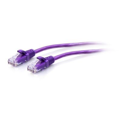 C2G 3ft (0.9m) Cat6a Snagless Unshielded (UTP) Slim Ethernet Network Patch Cable - Purple