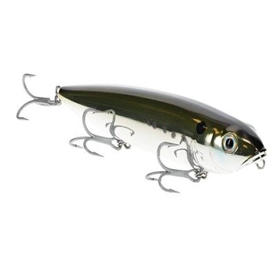 Strike King (HCSDHKSW-532) Sexy Dawg Hard Knock Saltwater Hard Bait Fishing Lure, Color 532 - Silver Bunker, 4.5", 5/8 oz, Steel Sound Chamber, 3D Eyes