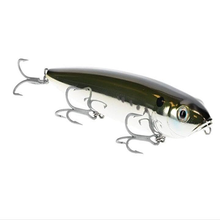 Strike King (HCSDHKSW-532) Sexy Dawg Hard Knock Saltwater Hard Bait Fishing Lure, Color 532 - Silver Bunker, 4.5", 5/8 oz, Steel Sound Chamber, 3D Eyes