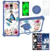 jioeuinly ATT Motivate 3 Case Compatible with AT&T Motivate 3 EABF22206A Phone Case Cover [with Tempered Glass Screen Protector][Hard PC + Soft Silicone][Ring Support] [Luminous Effect] YGL-LHD view 1