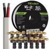 GearIT 50ft 16 AWG CL3 White Marine Wire & 12 Rt Angle Banana view 1