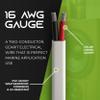 GearIT 50ft 16 AWG CL3 White Marine Wire & 12 Rt Angle Banana view 2