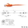C2G 15ft (4.5m) Cat6a Snagless Unshielded (UTP) Slim Ethernet Network Patch Cable - Orange view 2