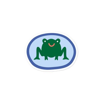 Cartoon Frog Sticker - Perfect for Water Bottles and Laptops