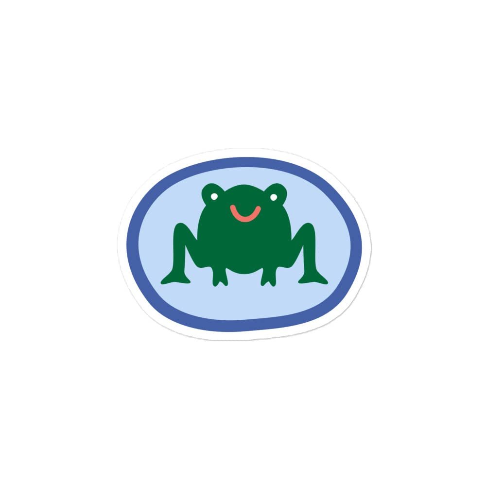 Cartoon Frog Sticker - Perfect for Water Bottles and Laptops