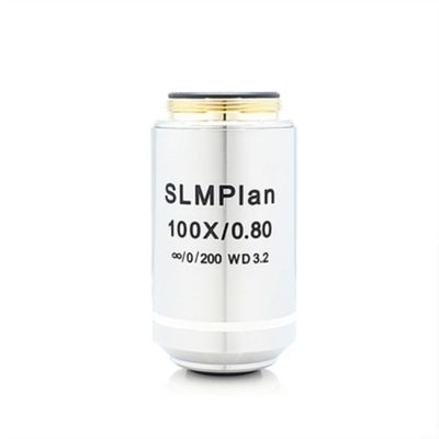 2.5X 5X 10X 20X 50X 100X Metallographic Infinity Objective Lens Long Working Distance Flat Achromatic Microscope Objective Lens (Color : 100X)