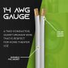 GEARit 200ft 14ga White Speaker Wire & 12 Rt Angle Banana view 2