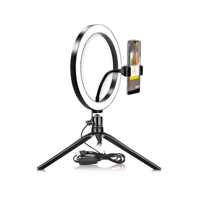 ygqzm Novelty USB Dimmable LED Selfie Ring Light Cellphone Photography Lighting with Tripod for Makeup Video Live Studio Light