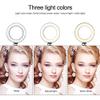 ygqzm Novelty USB Dimmable LED Selfie Ring Light Cellphone Photography Lighting with Tripod for Makeup Video Live Studio Light view 4