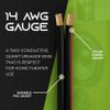 GEARit 200ft 14ga Black Speaker Wire & 12 Rt Angle Banana view 2