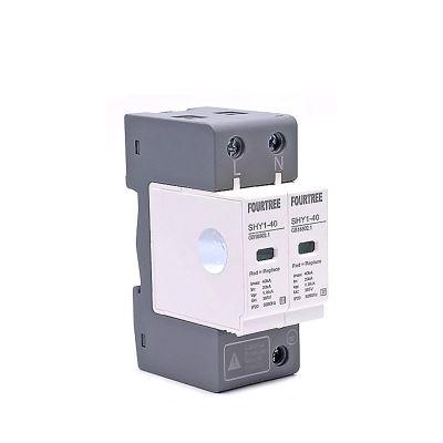 ONECM 2P AC SPD Surge Protection 1020KA/2040KA /30KA60KA House Lightning Protector Low-Voltage Arrester Protective Device 230V 275V (Color : 2P 230V, Size : 30-60KA)