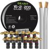 GearIT 200ft 16ga White Speaker Wire & 12 Rt Angle Banana view 1