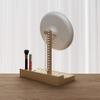 DYPASA Vanity Mirror Solid Wood Desktop LED Vanity Mirror Fill Light with Lamp Portable Desktop Vanity Mirror Rechargeable with Storage Household Cosmetic Mirror view 4